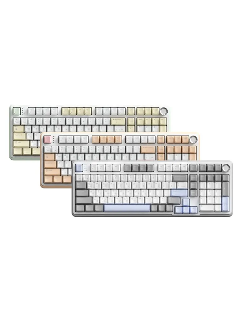 Acer OKR258 Wireless Keyboard- White/Gray/Blue (WGB)- Machanical